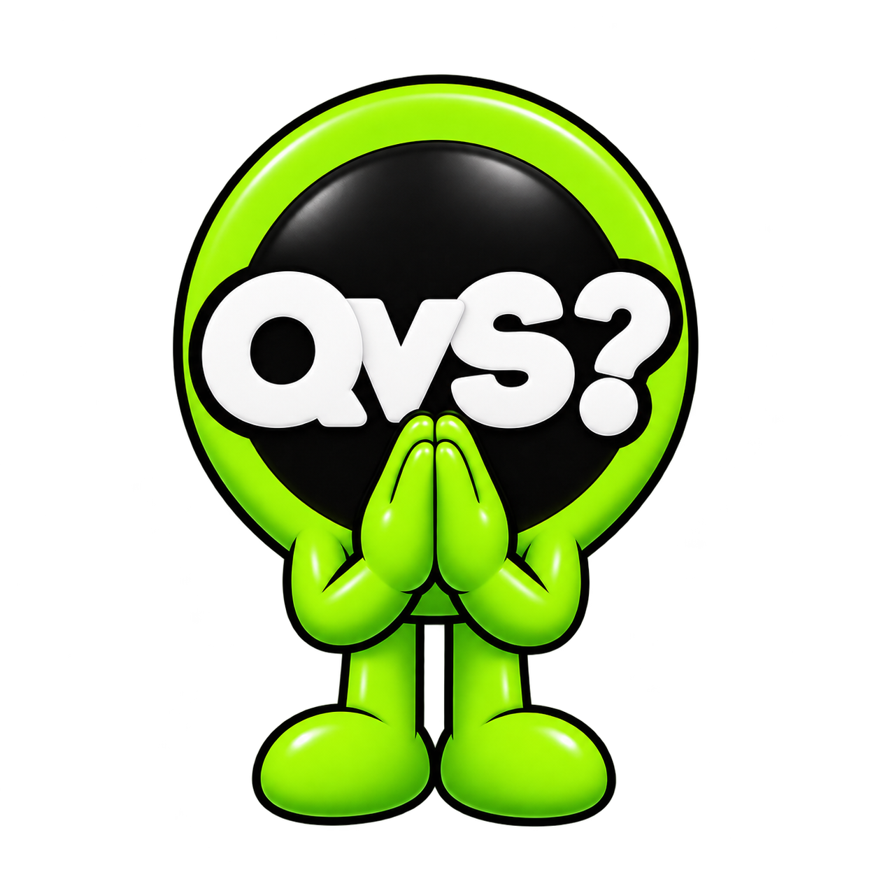 Mascote do QVS agradecendo